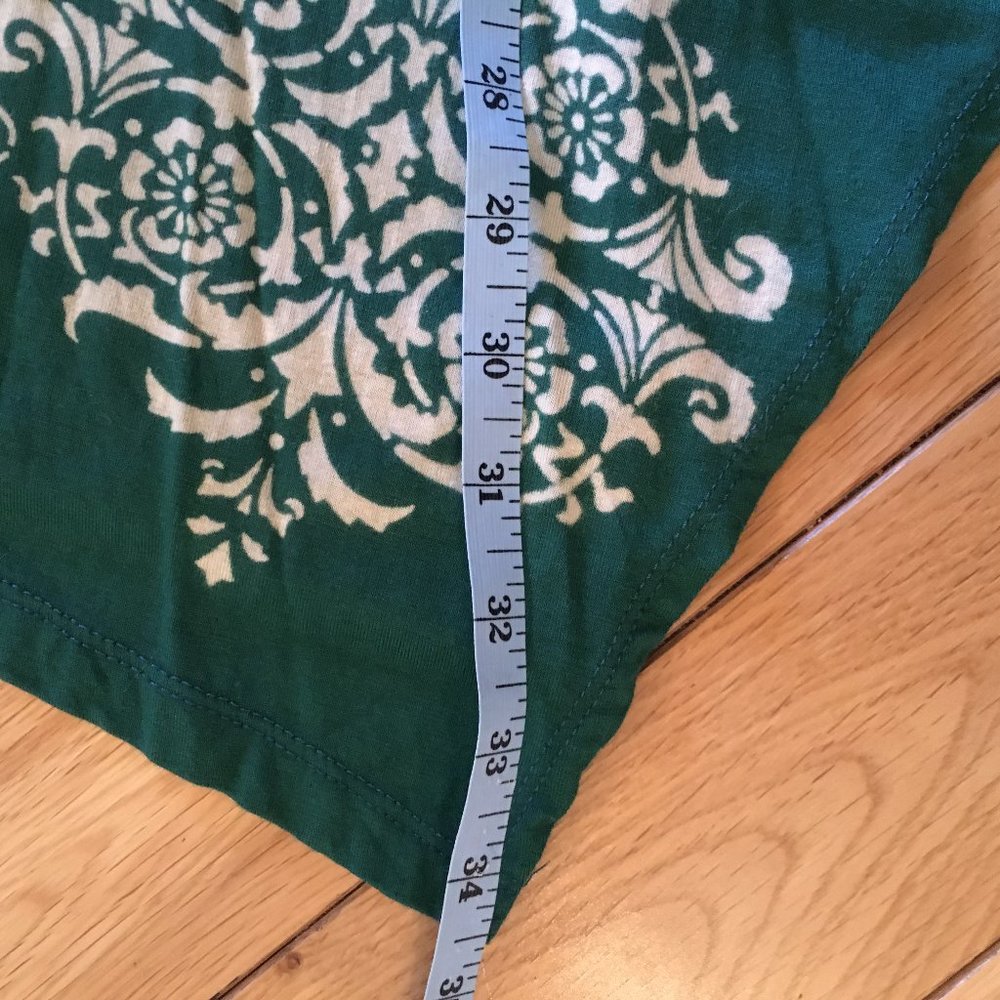 Om Grown Teal Kalamkari Bamboo Midi Dress Boho Medium - Picture 10 of 14